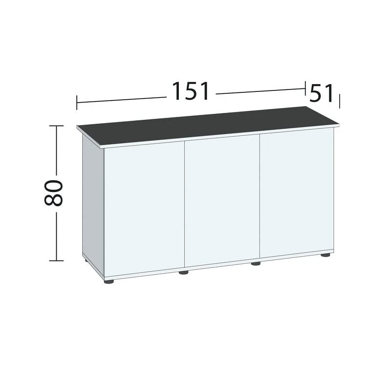 Juwel Akv. Bord/skab Sbx Sort 151x51x80 cm Rio 450 L